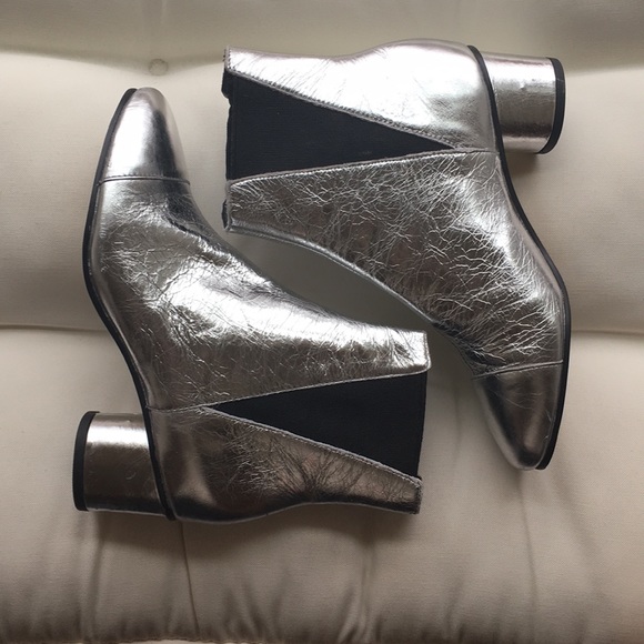 rebecca minkoff silver boots